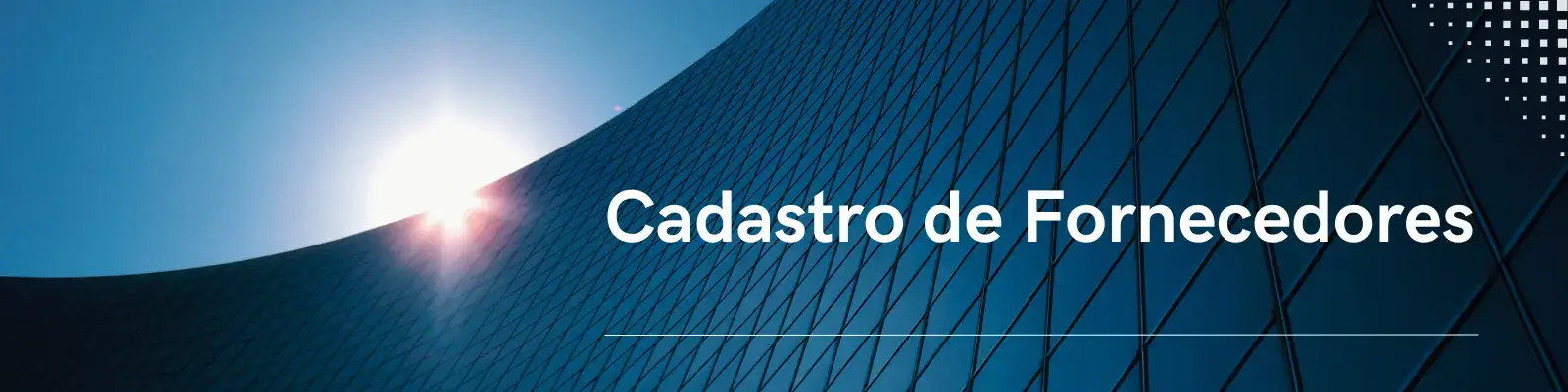 Cadastro de Fornecedores